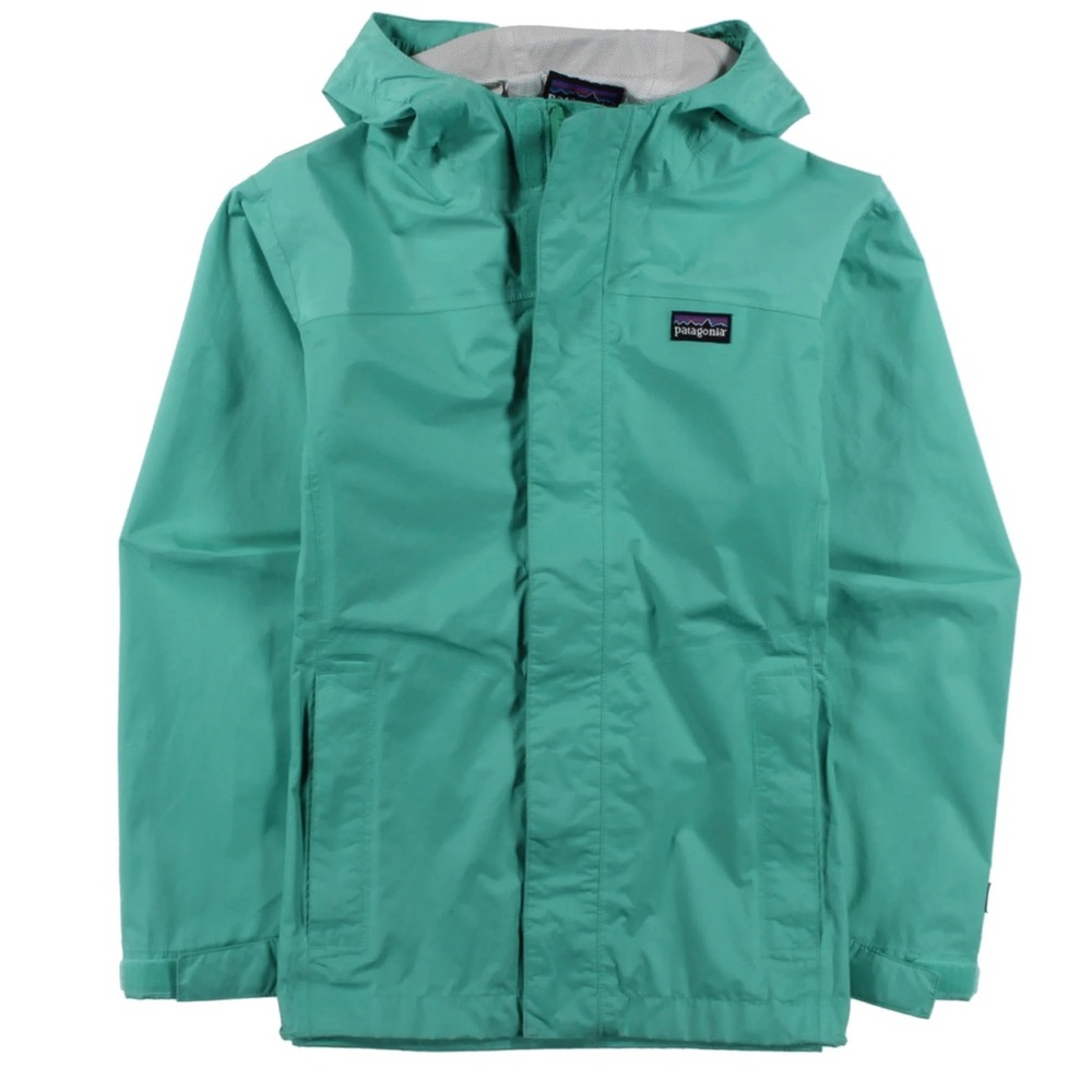 Patagonia Girls torrentshell Aqua Raincoat SZ:XL-14